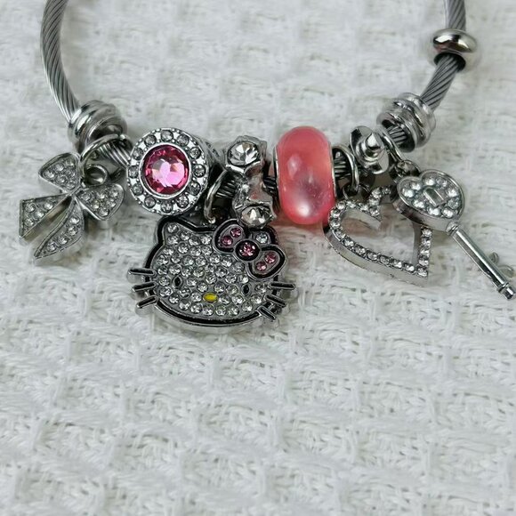 Pink Hello Kitty Bracelet cute 68 - Picture 2 of 4
